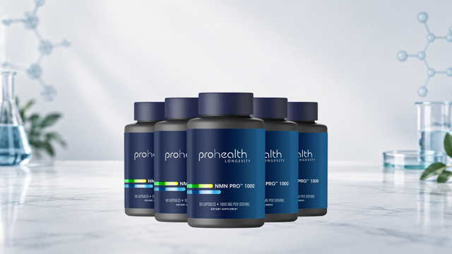 Official ProHealth NMN Pro 1000 product image used for an independent evidence-based review.
