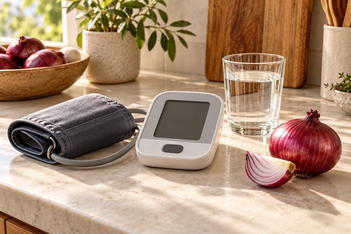 Home blood-pressure cuff and a monitor with no reading displayed
