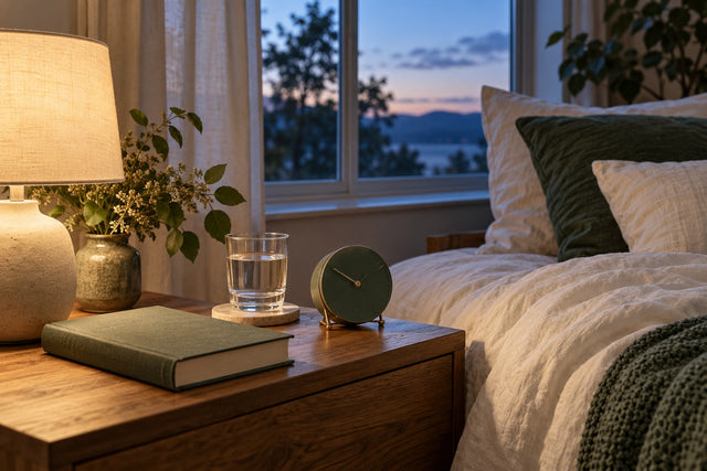 Quiet bedside setting illustrating brain-health and sleep questions