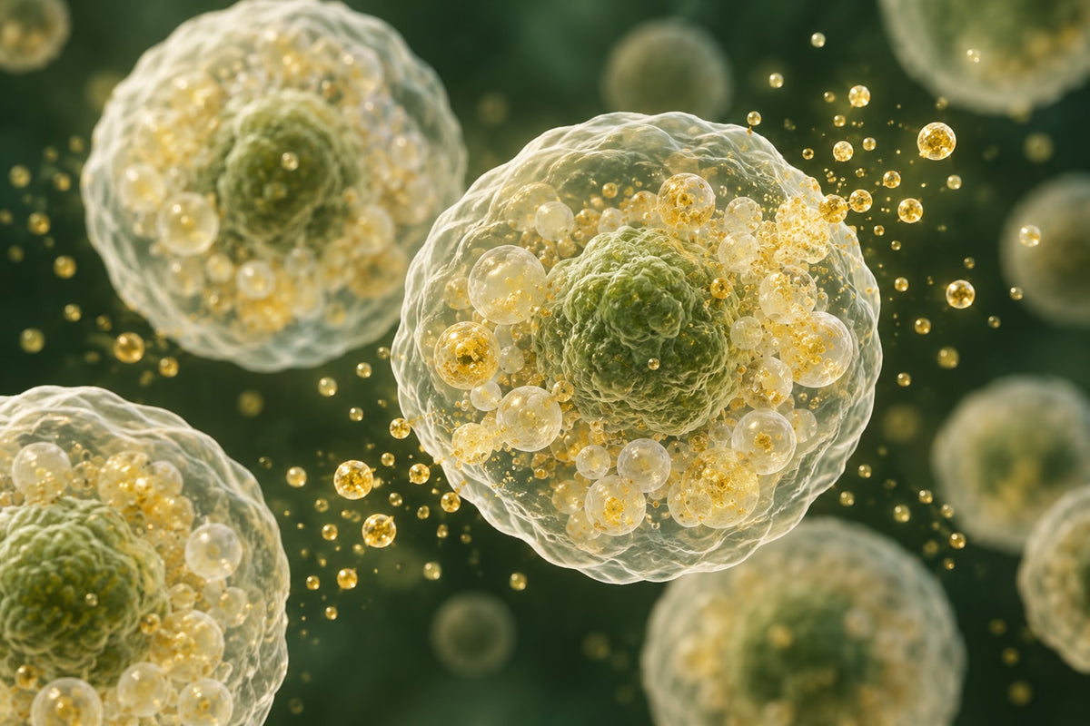 Conceptual cellular artwork illustrating a mast-cell research discussion; not a scientific diagram