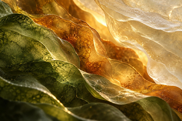 Abstract layered scientific artwork accompanying inflammation research; not an anatomical diagram