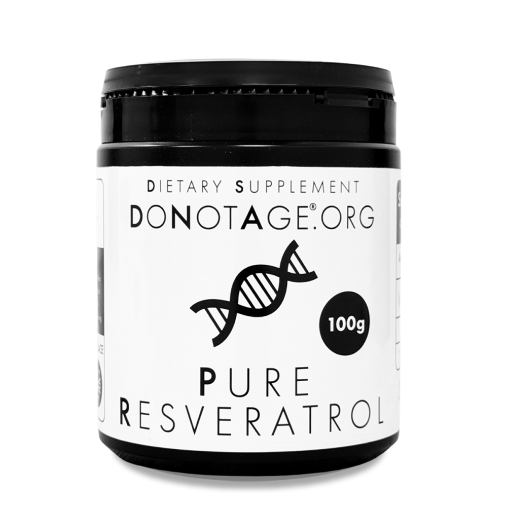 DoNotAge Pure Resveratrol supplement bottle