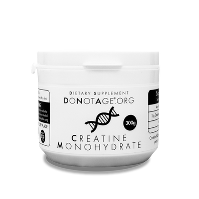 DoNotAge Creatine Monohydrate powder, 300 g unflavoured creatine with 5 g scoop
