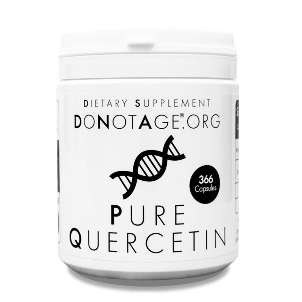Official DoNotAge Pure Quercetin 366-capsule container